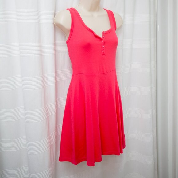 NWOT Cotton Henley Fit & Flare Dress - Picture 2 of 6